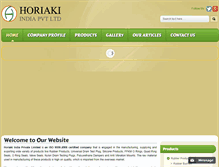 Tablet Screenshot of horiakiindia.com